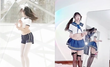 The B station face value customized B station hot dance anchor extreme goddess young girl [bite a rabbit lady] gold master private, a number of themes contrast contrast naked dance is not dirt high, absolutely sensational!