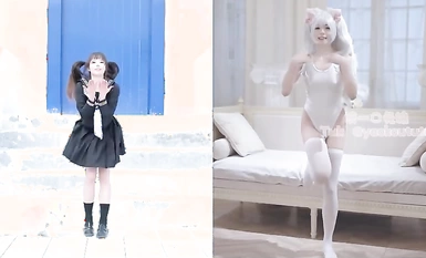 The B station face value customized B station hot dance anchor extreme goddess young girl [bite a rabbit lady] gold master private, a number of themes contrast contrast naked dance is not dirt high, absolutely sensational!