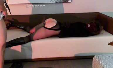 ปรมาจารย์ Twitter ชั้นนำ [สุนัขกล้ามเนื้อ] ฝึกภรรยาที่นอกใจในถุงน่องสีดำและเล่นกับเครื่องสั่นจนพอใจทำให้ร่างกายตัณหาของสุนัขตัวผู้อับอายคัมมิงที่เอวและคัมมิงในปากของวังแห่งความงาม