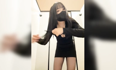 Mahaba ang paa na itim na medyas na pampubliko na toilet goddess Asia-Lynn 21 oras na koleksyon (31)