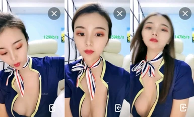 人氣女神【嫩模貝貝】制服誘惑~騷舞勾引~抖臀擠胸 (12)