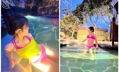 海角社區泡良大神【我的母狗房東】溫泉門和美女房東泡溫泉，當著大家面內射就是刺激，無視路人