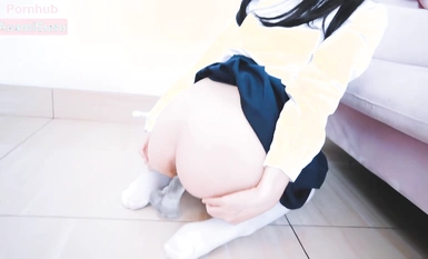 頂級白虎嫩穴【AsamiSusu蘇蘇】清純JK美少女騎著大假陽具，直到可愛的顫抖高潮！一線天白虎嫩穴插出白漿，唯美刺激