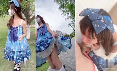 軟軟兔（Lt74523412） 藍裙洛麗塔樓梯間爆操內射