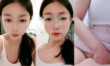 Nữ sinh đại học đeo kính @小香pell chương trình phúc lợi tiêu chuẩn tập thứ hai (14)