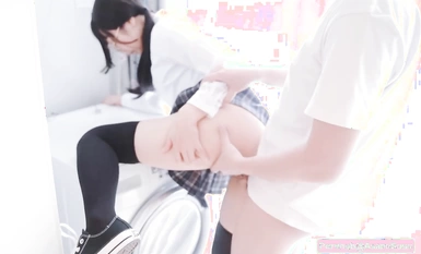 ご近所ピュア妹【あさみすすすす】嫌がらせミラー母妹超コントラスト、洗濯機バーストファックに押し付け兄による黒シルクJK全身攻撃スピードスーツ、小さな雌犬は、より多くのように陵辱された。