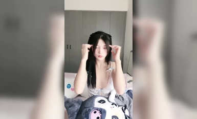 Millet Porridge_Super cute little loli college graduate pornographic, malaking titi na itinulak sa kanyang puki (2)