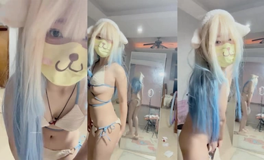 สาวสองมิติ ~ [เด็กสาวที่ไม่มีใครรัก] คลิปเต้านมในหอพัก ~ เปลื้องผ้า ~ การแสดงช่วยตัวเองพร้อมอุปกรณ์ประกอบฉาก (4)