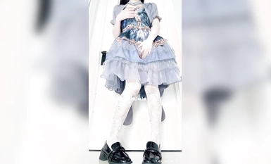 Dot-Dian-Lolita White Lace Double Hole Output