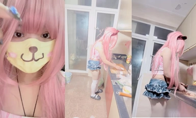 武漢18歲【少蘿沒人愛】騷舞拳交~刮毛囚籠~多道具自慰！ (10)