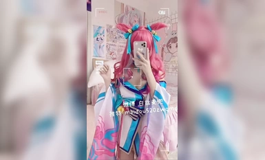 最新網紅瓜曝光，抖音二次元卡哇伊可鹽可甜高顏美少女【小九醬】露臉定製私拍，美鮑美菊道具自慰啪啪呻吟銷魂，擼點很高（6）