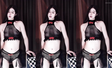 顏值女神 欣彤 定製透視漁網