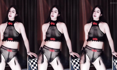 顏值女神 欣彤 定製透視漁網