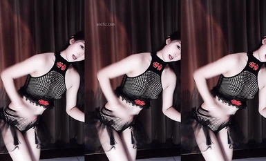 顏值女神 欣彤 定製透視漁網