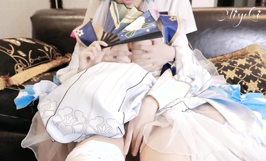 極品清純美少女〖鈴木美咲〗神里綾華 花時來信，性感美腿 少女白絲 玲瓏小腳榨精 清純反差