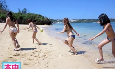 [モザイク破壊]HNDS-019 南の島で男漁り！ヤリたい放題4人組の中出し旅行スペシャル