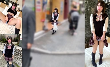 534CRT-041 18時間着用【個人撮影】スリルを楽しみたいお年頃の青紫パンツちゃん_前髪ぱっつん黒髪美小女の極小マ○コに中出し