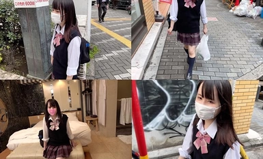 534CRT-041 18時間着用【個人撮影】スリルを楽しみたいお年頃の青紫パンツちゃん_前髪ぱっつん黒髪美小女の極小マ○コに中出し