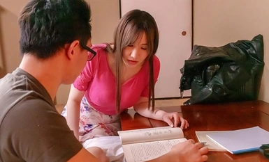 [モザイク破壊]JJDA-018 試験本番に向けて頑張る童貞学生に仕方無く揉ませてあげた優しい優しい巨乳主婦 若月みいな