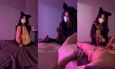 Twitter na may bulaklak na maliit na lolita (hbxll1112) masturbating + medyas na footjob (1)