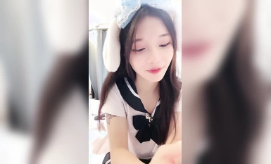 Gadis sekolah yang sangat comel dengan stoking berganda hitam dan putih membawa Xiaoyu pulang (8)