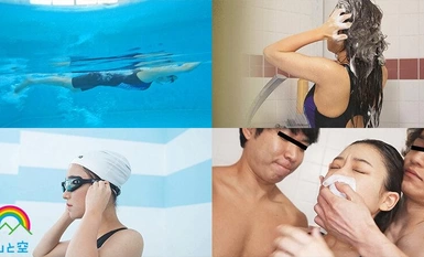 [モザイク破壊]SORA-519 競泳水着J系鬼畜集団水責めレ×プ 佐藤しお