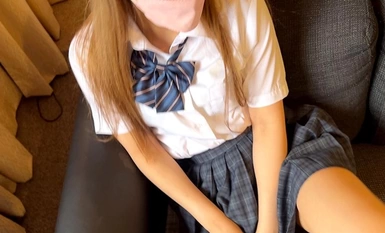 534POK-041 [Personal Photography] P-Life with Gal-like School Uniform Girl_Dominant Bitch Self-Ilating with Vile Sound