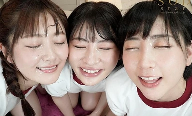 [モザイク破壊]STARS-308 教育実習生が巨根と聞きつけ校内中どこでも求愛ハーレム4Pを仕掛ける学園一美少女トリオ