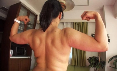 OHGG-004 Ejaculating big-breasted dominatrix muscle-wife gym trainer Minako Takemae