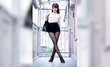 DOKS-597 Kaki Cantik OL Kelab Pantyhose Sesat Selepas Kerja Cantik Jabatan Perakaunan Rei