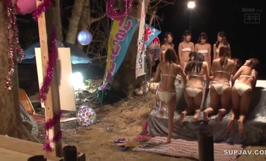 [モザイク破壊]HNDS-042 好きなマ○コにいつでも中出しOK海の家 ヤリマン編