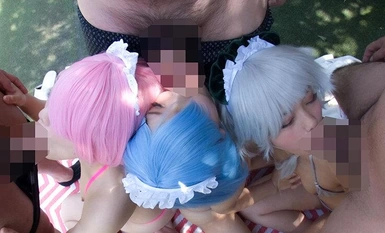 DJN-010 100cm boobs, big tits I-cup beautiful girl cosplayer outdoor exposure photo session