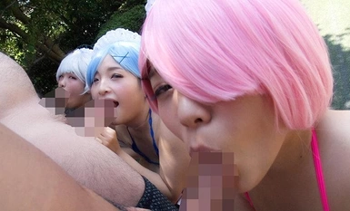 DJN-010 100cm boobs, big tits I-cup beautiful girl cosplayer outdoor exposure photo session