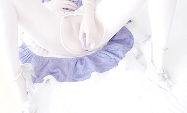 ミーフタオ ブルードレス ホワイトシルク