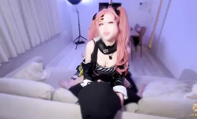 大神〖鸡教练〗18COS游戏，妹妹的特殊的惩罚方式可爱娇嫩的小脚丫穿上丝袜给哥哥足交骑乘榨精