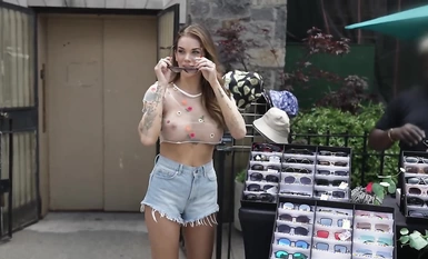 Tiếp xúc với đường phố và đi bộ khỏa thân Bralessforever (Bitchinbubba) loạt lựa chọn tốt nhất (10)