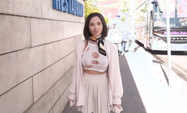 Street exposure and naked walking Bralessforever (Bitchinbubba) series of the best selection (19)