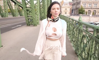 Street exposure and naked walking Bralessforever (Bitchinbubba) series of the best selection (19)