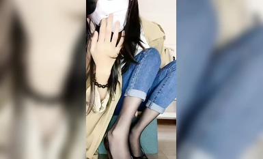 Anchor [Office Leg Controller] หน้าอกใหญ่ ขายาว ก้นเซ็กซี่ รองเท้าส้นสูงและถุงน่องยั่วยวน หุ่นดี (1)