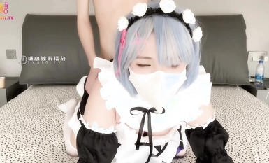 小敏兒 仙女氣質楚楚動人美少女 漫展套路蕾姆少女 爆艹抽插蜜穴 水靈眼眸 中出內射精液