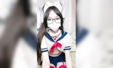 สาวโรงเรียนแว่นตาเซินเจิ้น Luohu [Sleepy Rabbit Acridine] ถุงน่อง JK ทักษะการเต้นม้าชิ้นเดียวนั้นแข็งแกร่งมากร่างกายมีความยืดหยุ่นหญิงสาวผอมและหีใหญ่มาก! การใส่อุปกรณ์ประกอบฉากอย่างบ้าคลั่ง (4)