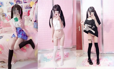 清纯反差小母狗Twitter萝莉『蔡小熊』福利，可爱乖巧的小妹妹怎么能这么烧呢？一线天白虎嫩穴自己插出白浆[上]（3）