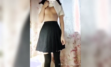 ชุดกะลาสีลูลู่ลูกพีชสีขาว(1)