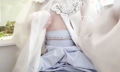 นางฟ้าลูกแพร์ลูกพีชสีขาว Lulu-Hanfu