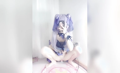 Twitter 최고의 대비 로리 Xiaoling-chan (Nai-chan) 셀프 터치 및 3 개의 슈퍼 핑크색 부드러운 BB로 BB를 질에 삽입 01X.LJ (4)