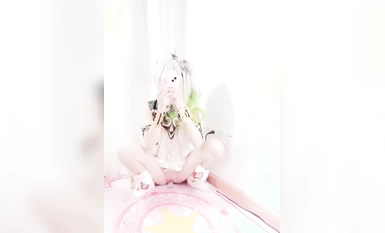 Twitter The ultimate contrast loli Xiaoling-chan (Nai-chan) self-touching and inserting the BB into her vagina with three super pink and tender BBs 01X.LJ (7)