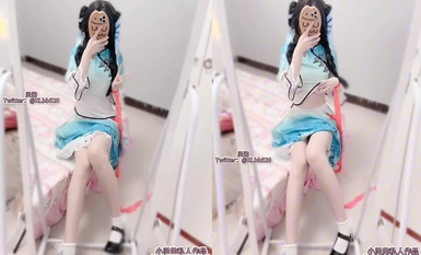 Twitter The ultimate contrast loli [Xiao Lingjiang] self-touching and inserting BB in super pink and tender different COS collection (8)