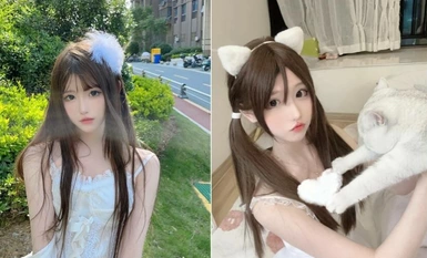 清純顏值唯美小仙女『小蔓醬啊』福利 長腿美女初次摘下面罩露出真容，可御姐可蘿莉 軟萌乖巧又純又欲！