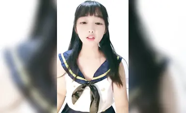 Pelajar perempuan muda dengan ekor kuda berkembar [Donut] merebak faraj dan melancap abalon lembut merah jambu (5)