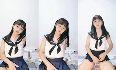 雙馬尾學生嫩妹【甜甜圈】掰穴自慰 粉嫩鮑魚 (8)